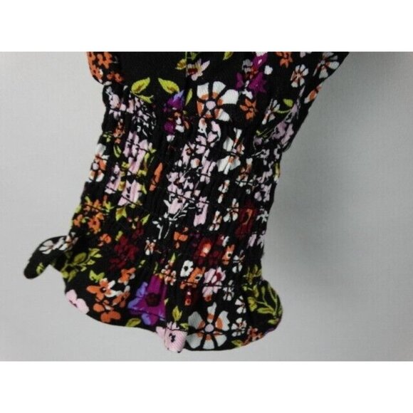 Forever 21 Women's Dress Size Medium Black Floral Long Sleeve Sleeve Mini Dress - Picture 6 of 10